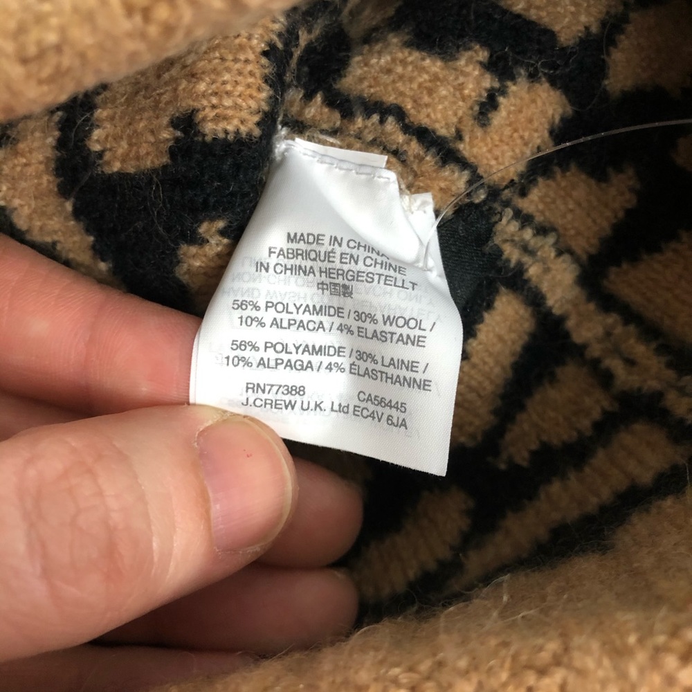 J. Crew Leopard Print Beanie Supersoft yarn - Picture 6 of 7